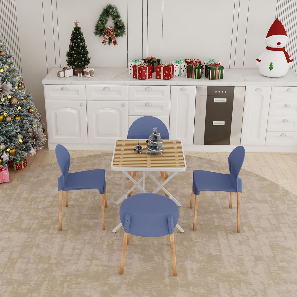 4 Piece Set Of Single Chairs With A Design Combining Modern And Traditional Elements