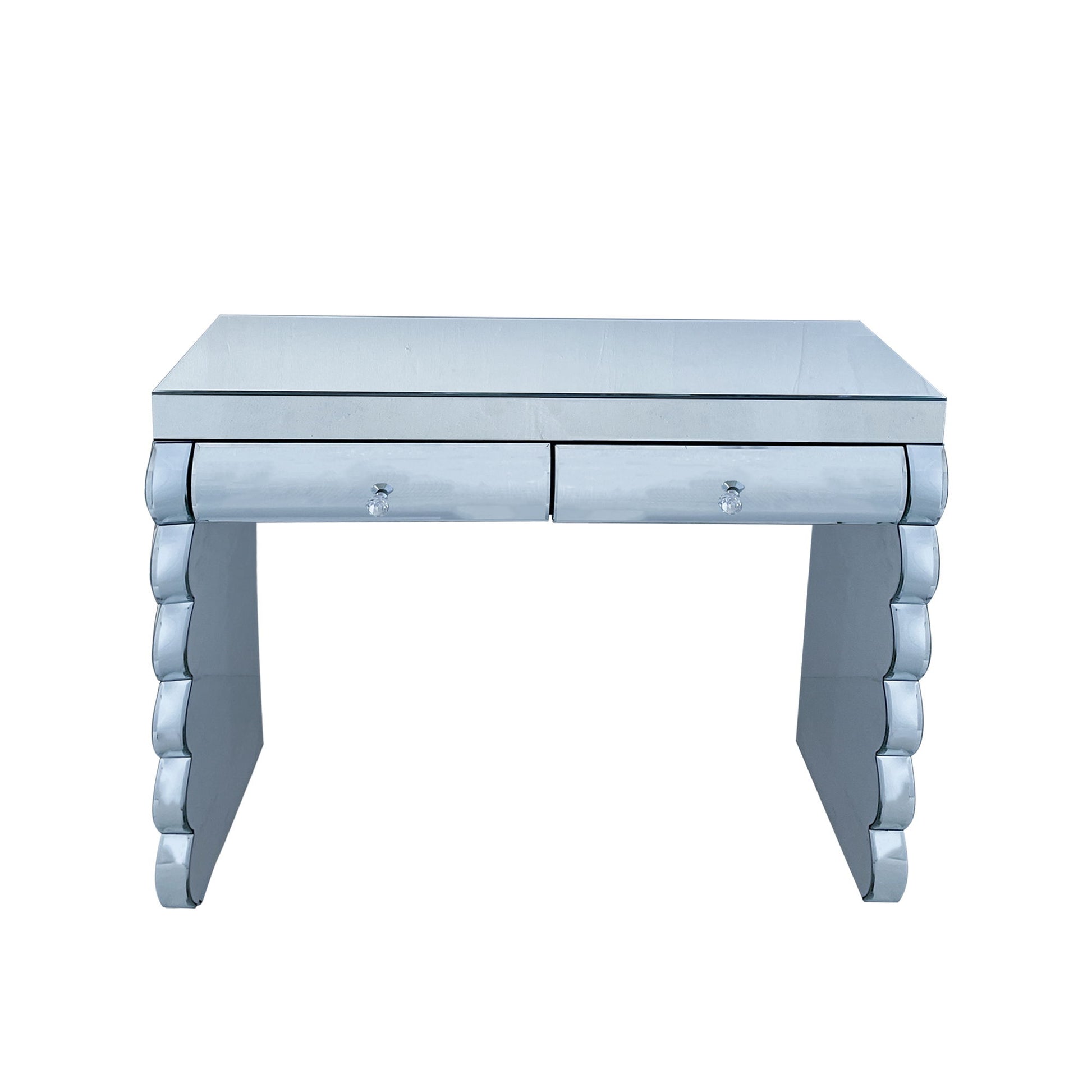 Console Table With 2 Drawers For Living Room - Silver