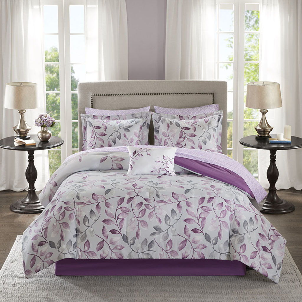 Lafael - Queen Complete Comforter And Sheet Set - Purple