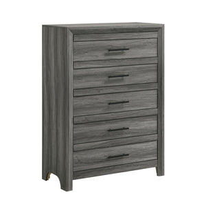Denver - 5 Drawer Chest - Gray
