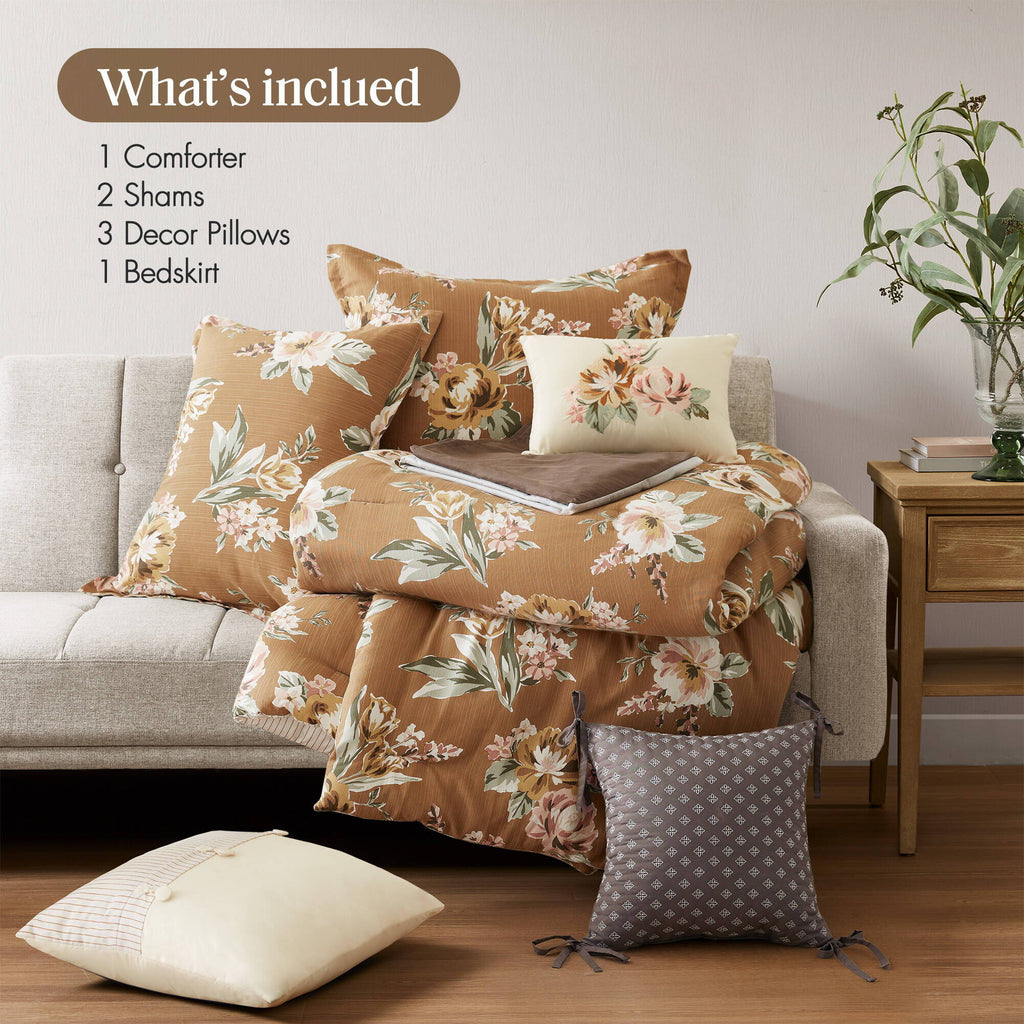 Salara - Comforter Set - Terracotta