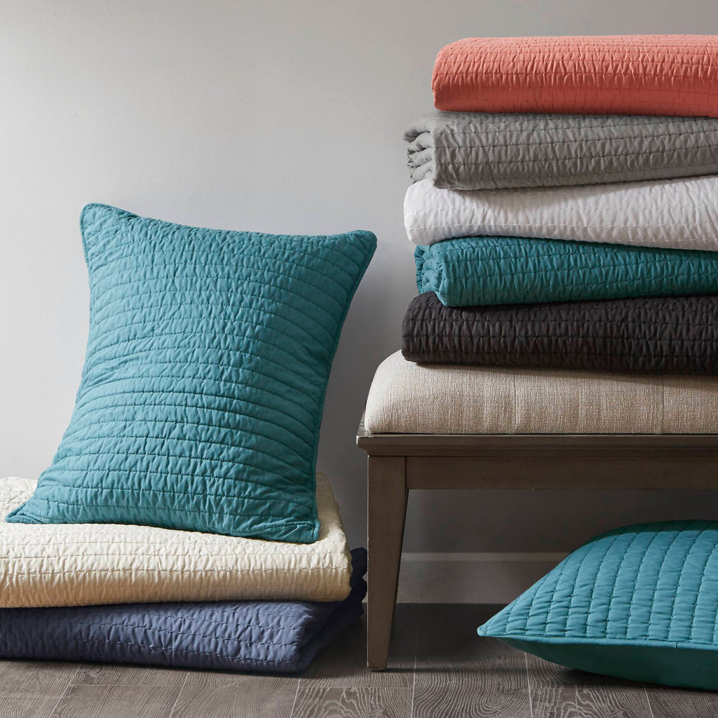 Keaton - Reversible Coverlet Set - Navy