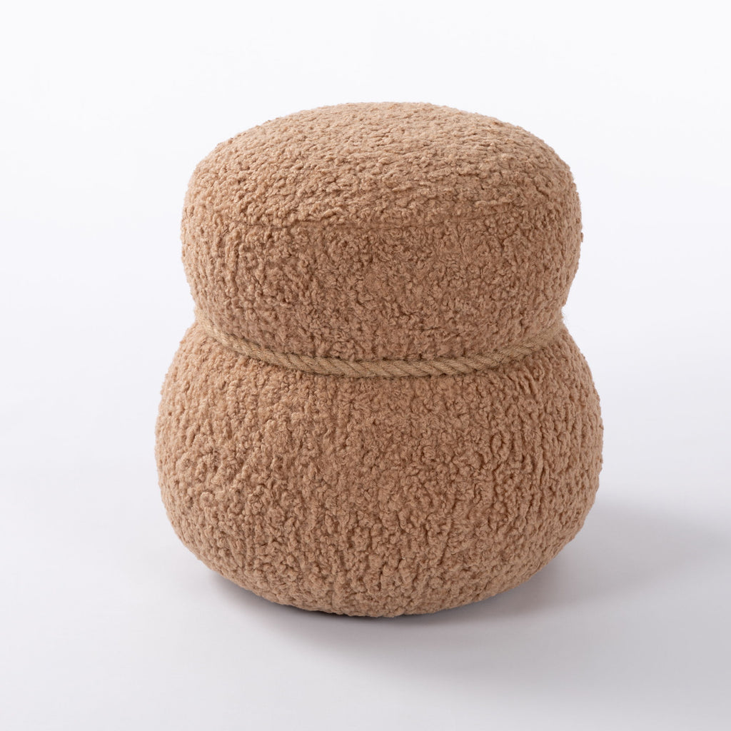 Snowman Stool With Cushion And Solid Wood Frame