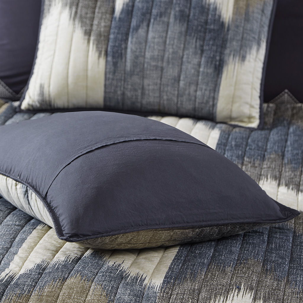 Alpine - King 3 Piece Printed Coverlet Set - Navy