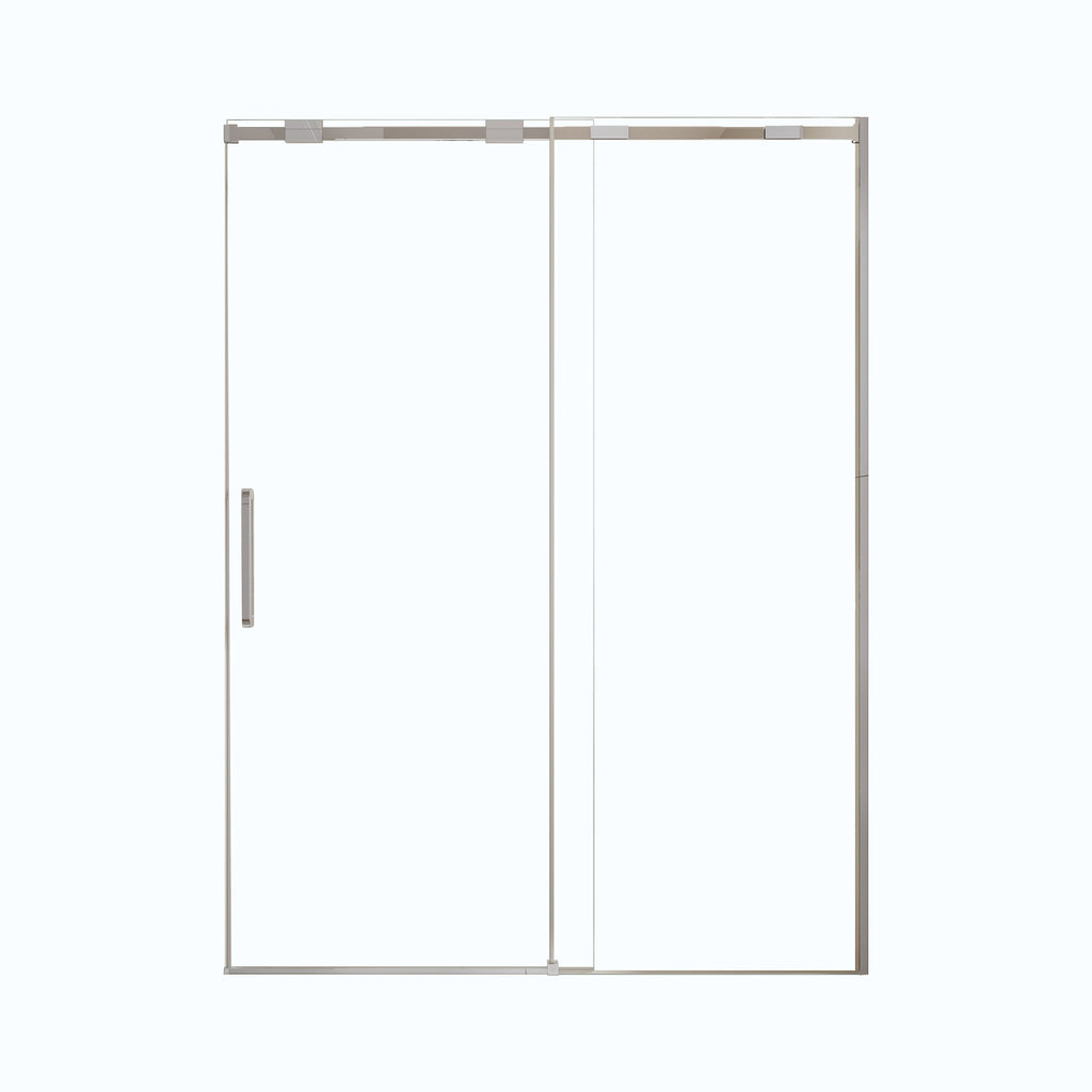 Semi-Frame Single Sliding Shower Door With Clear Tempered Glass