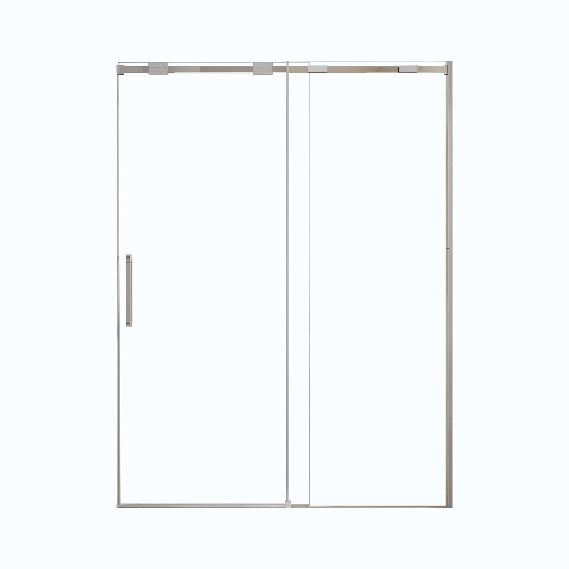 Semi-Frame Single Sliding Shower Door With Clear Tempered Glass