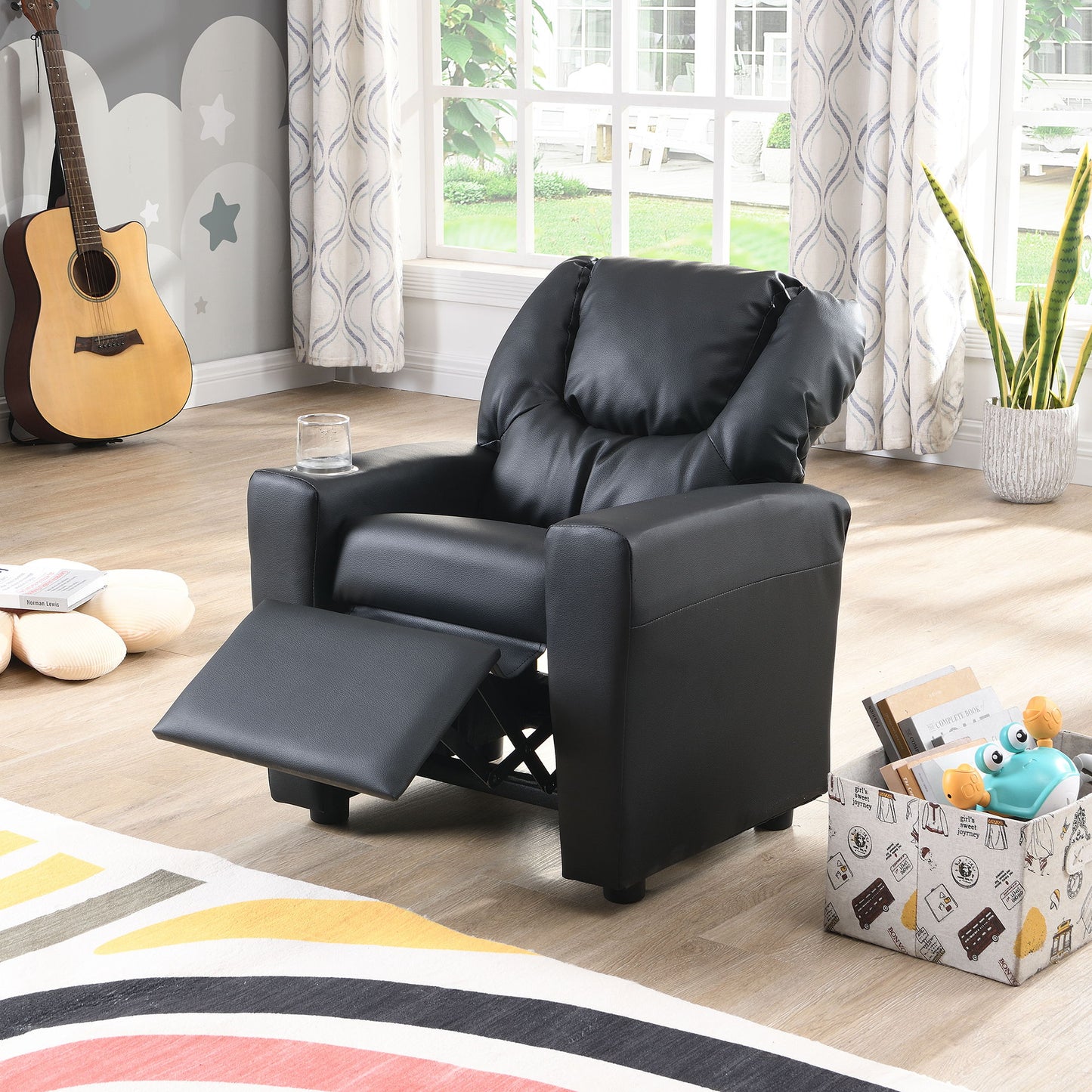 Kids Recliner Chair - Black