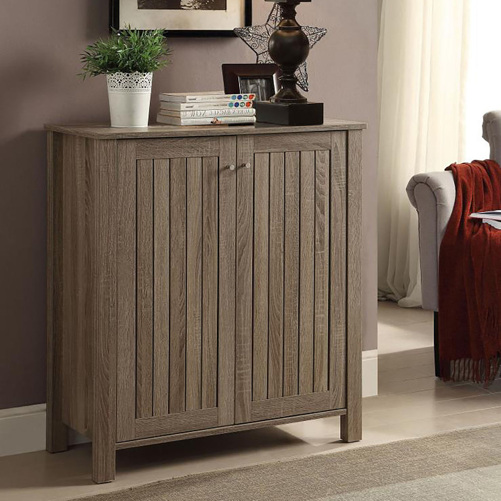 2 Door Shoe Cabinet With 4 Shelves - Taupe