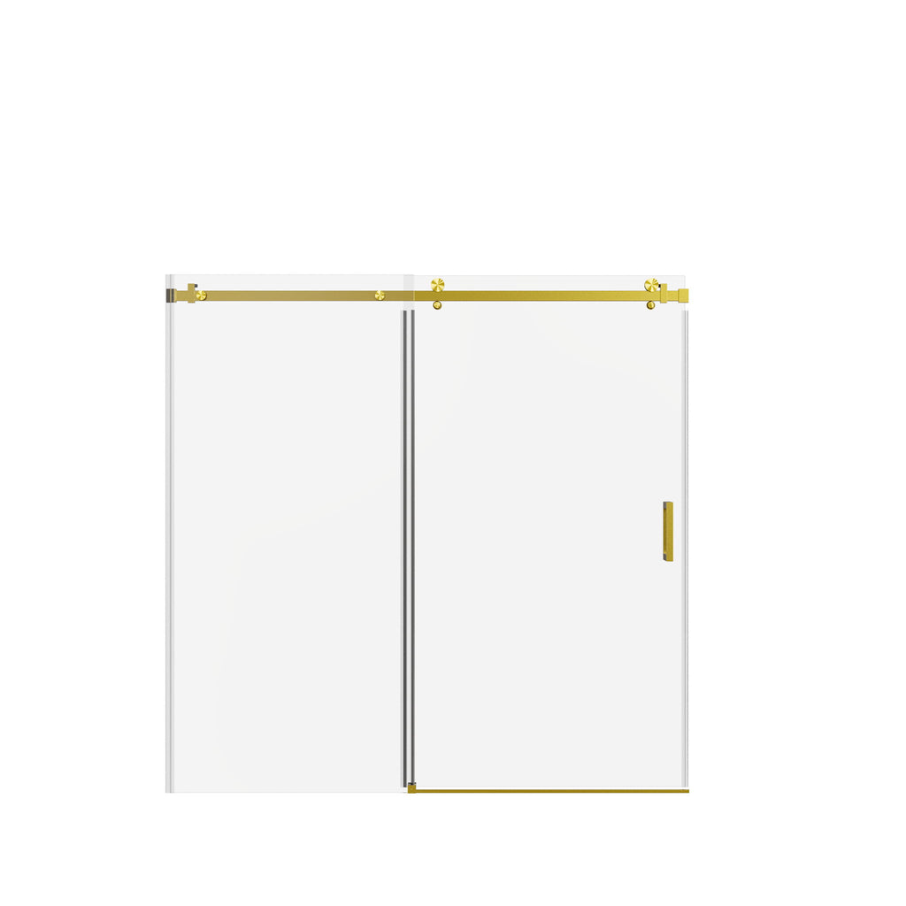 Frameless Single Sliding Shower Door, Sgcc Tempered Glass, Reversible
