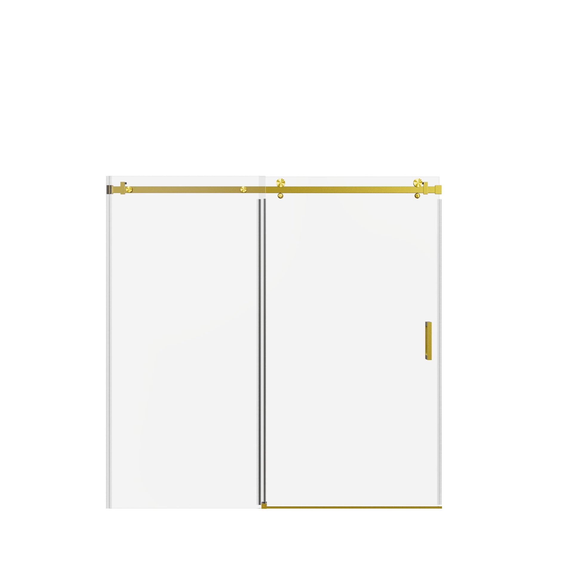 Frameless Single Sliding Shower Door, Sgcc Tempered Glass, Reversible