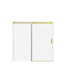 Frameless Single Sliding Shower Door, Sgcc Tempered Glass, Reversible