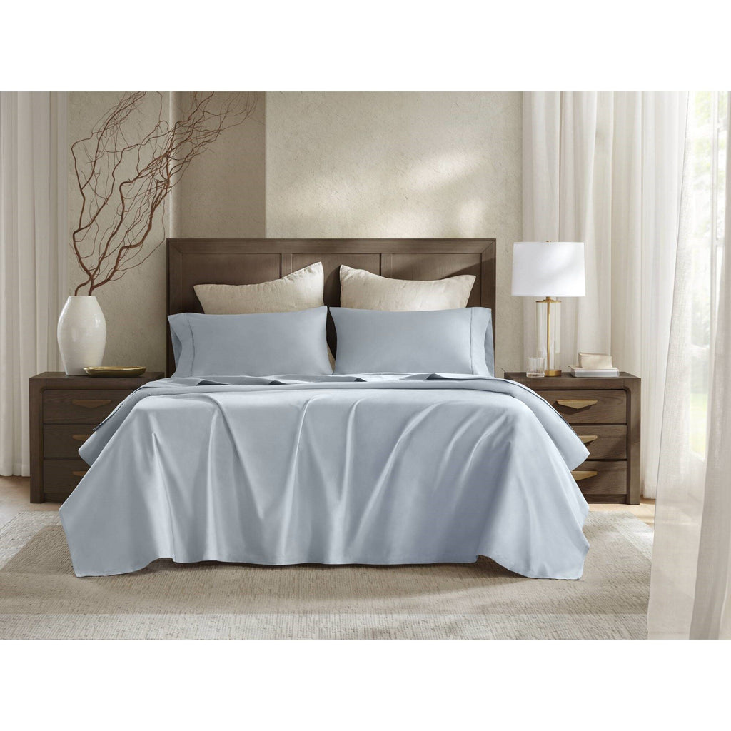 Split King Sateen Sheet Set - Blue