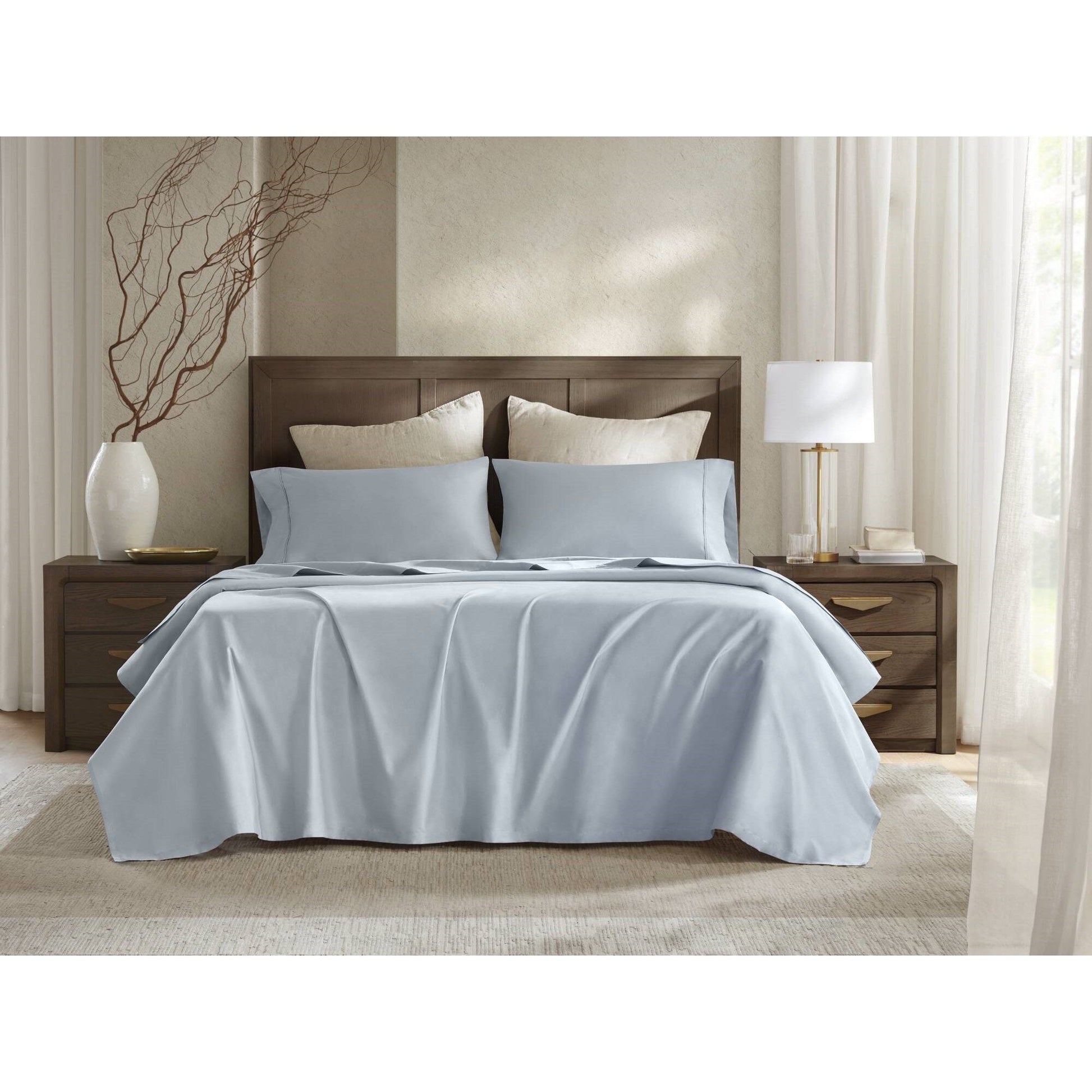 King Sateen Sheet Set - Blue