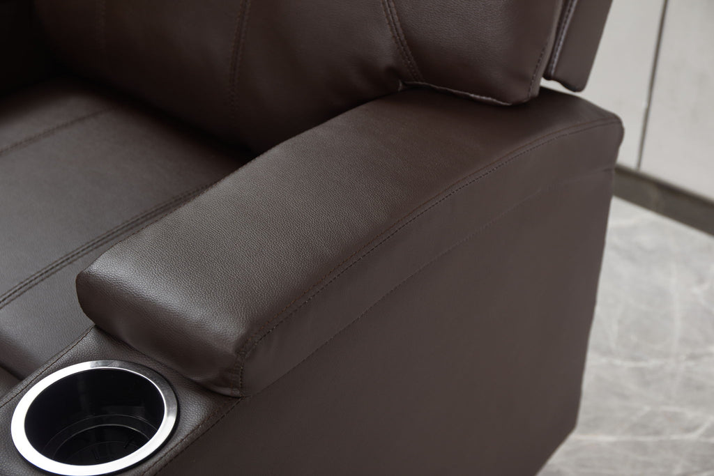 Modern Recliner Chair With Cup Holders, Remote Control