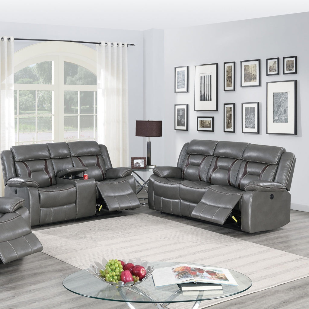 Living Room Set With Pillow Armrest And Tufted Backrest
