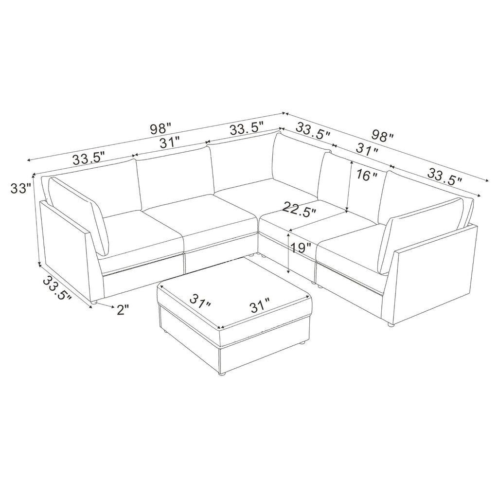Modular Sectional With Custom Configuration