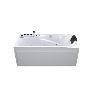 Xavier - Single Corner Massage Bathtub - Milk White