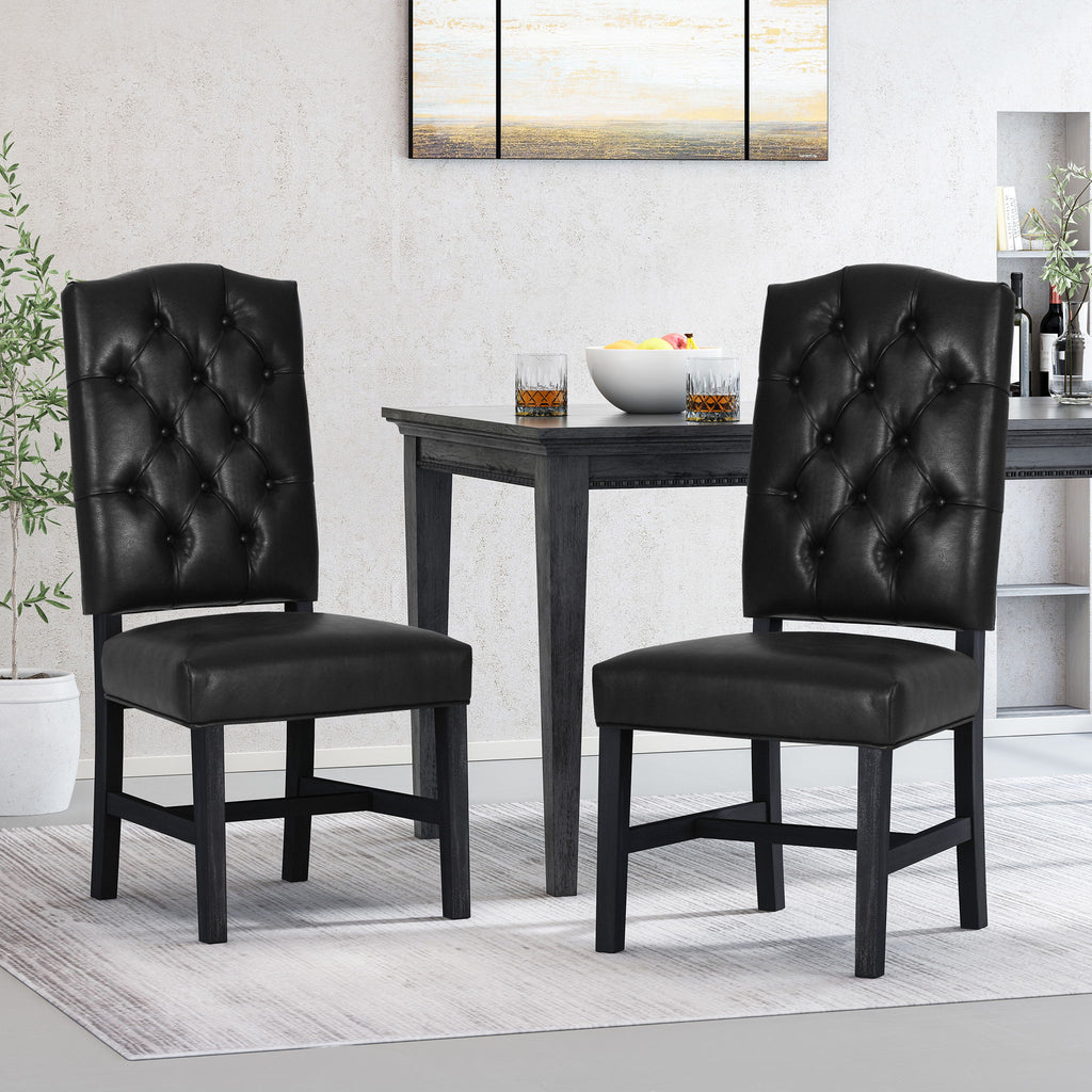 Elegant Dining Chair With Button Tufted Design