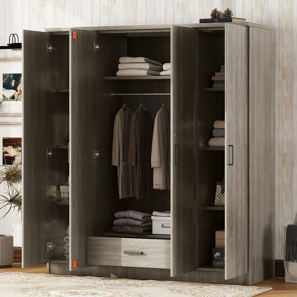4 Door Wardrobe With 1 Drawer