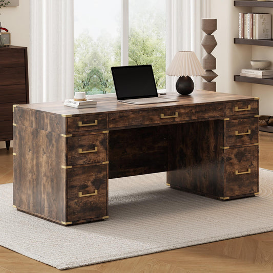 Gewnee - Classic Executive Desk - Brown