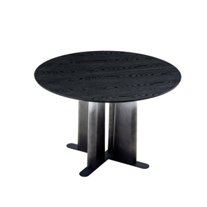 Round Dining Table With Cross Base, Modern Home Furniture