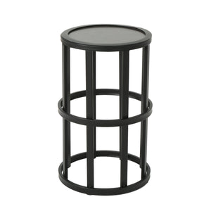 Outdoor Powder Coated Side Table - Gray