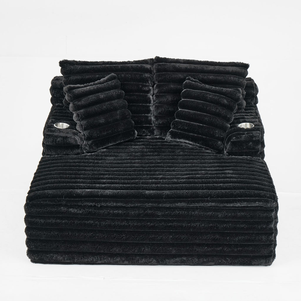 Oversized Chaise Lounge Chair Indoor With Pillows For Living Room