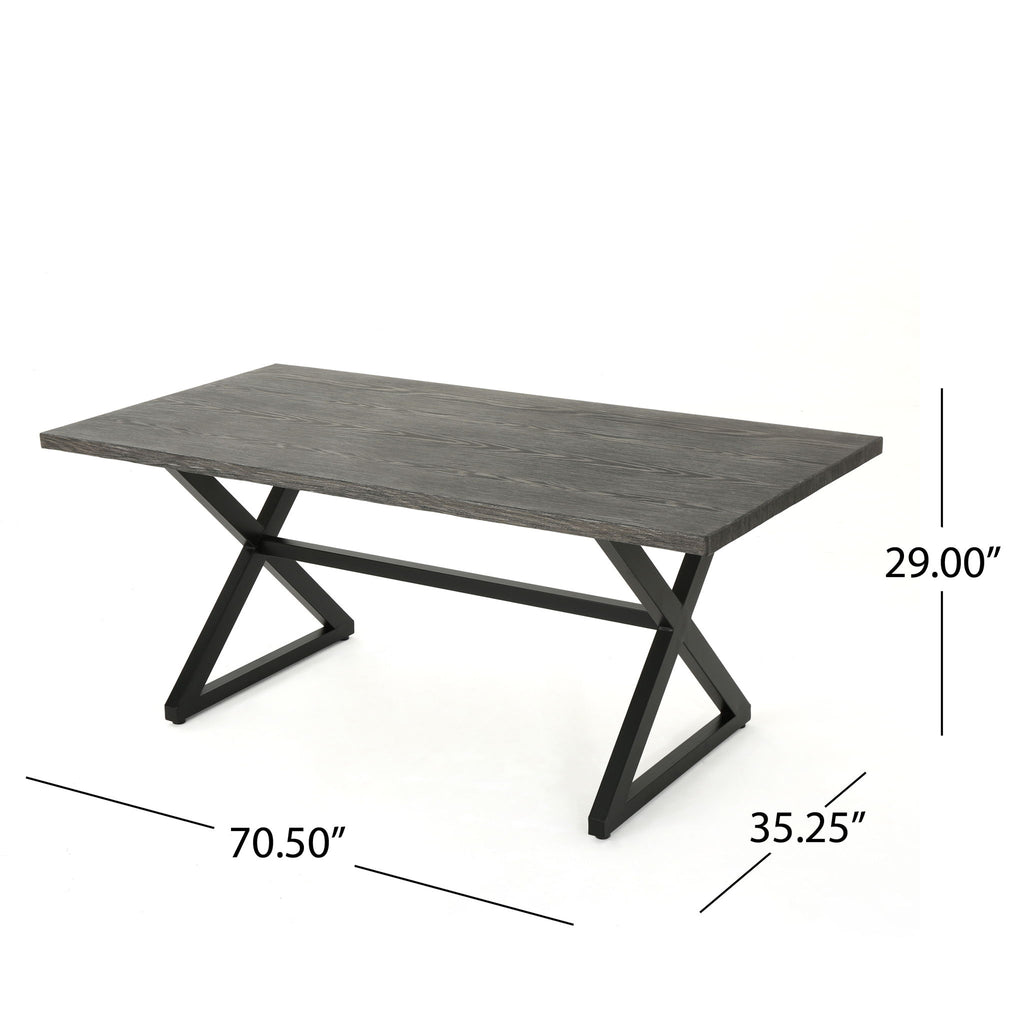 Rolando - Outdoor Aluminum Dining Table With Steel Frame