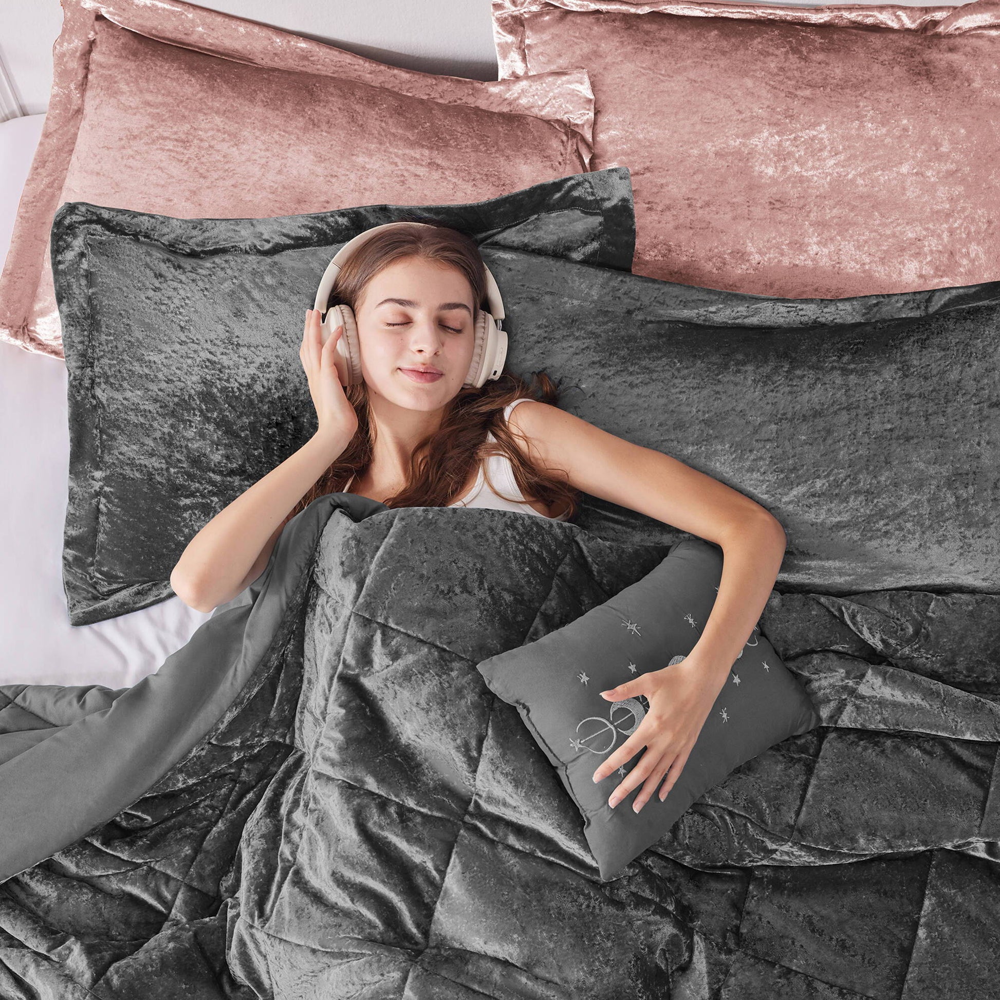 Felicia - Twin Comforter Set - Gray