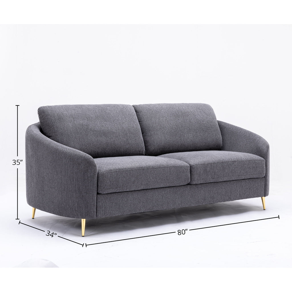 Yuina - 3 Pieces Living Room Set - Gray