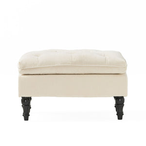 Lofton - Pillow Top Ottoman With Button Tufting - Cream