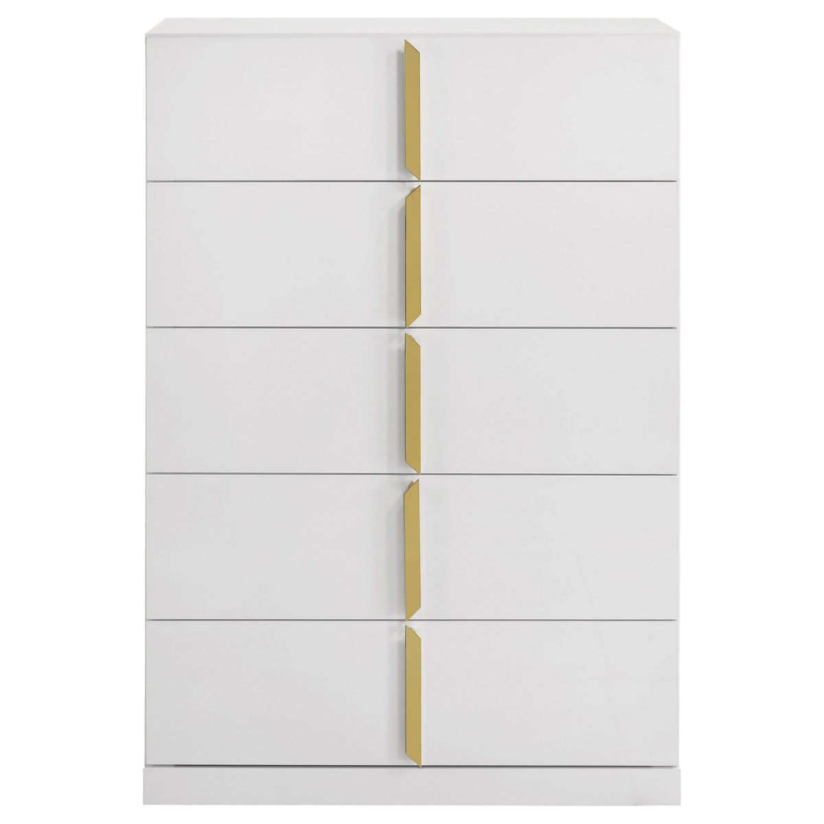 Lauryn - 5 Drawer Bedroom Chest - Gloss White