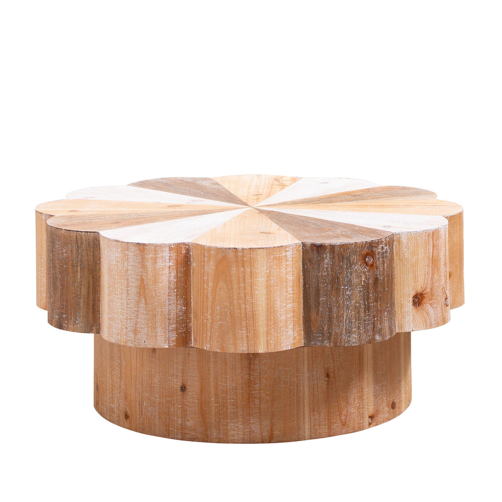 Flower Shaped Coffee Center Table For Living Room - Multicolor