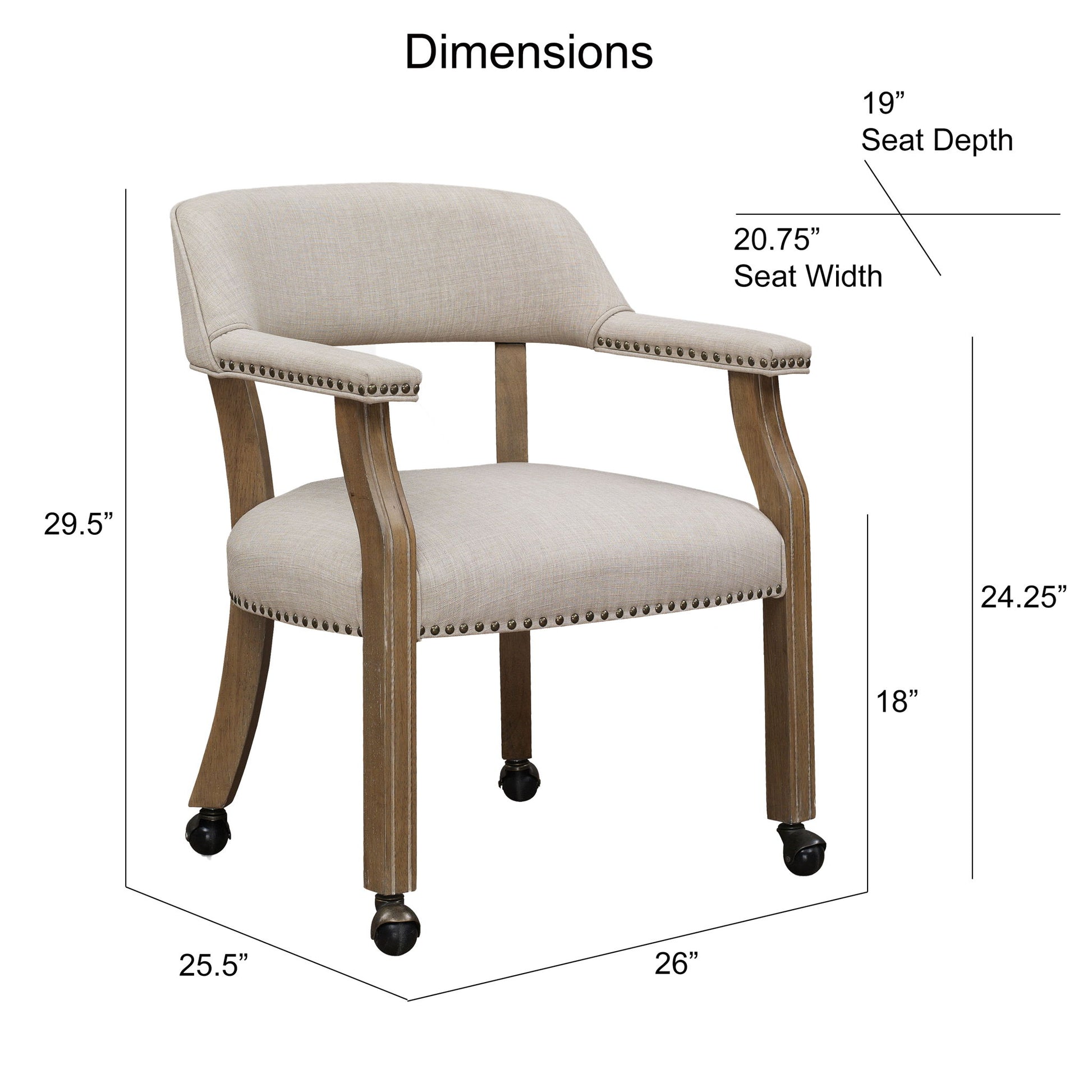 Monroe - Dining And Game Chair - Beige