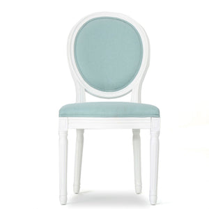 French Country Dining Chair Set With Round Backrest