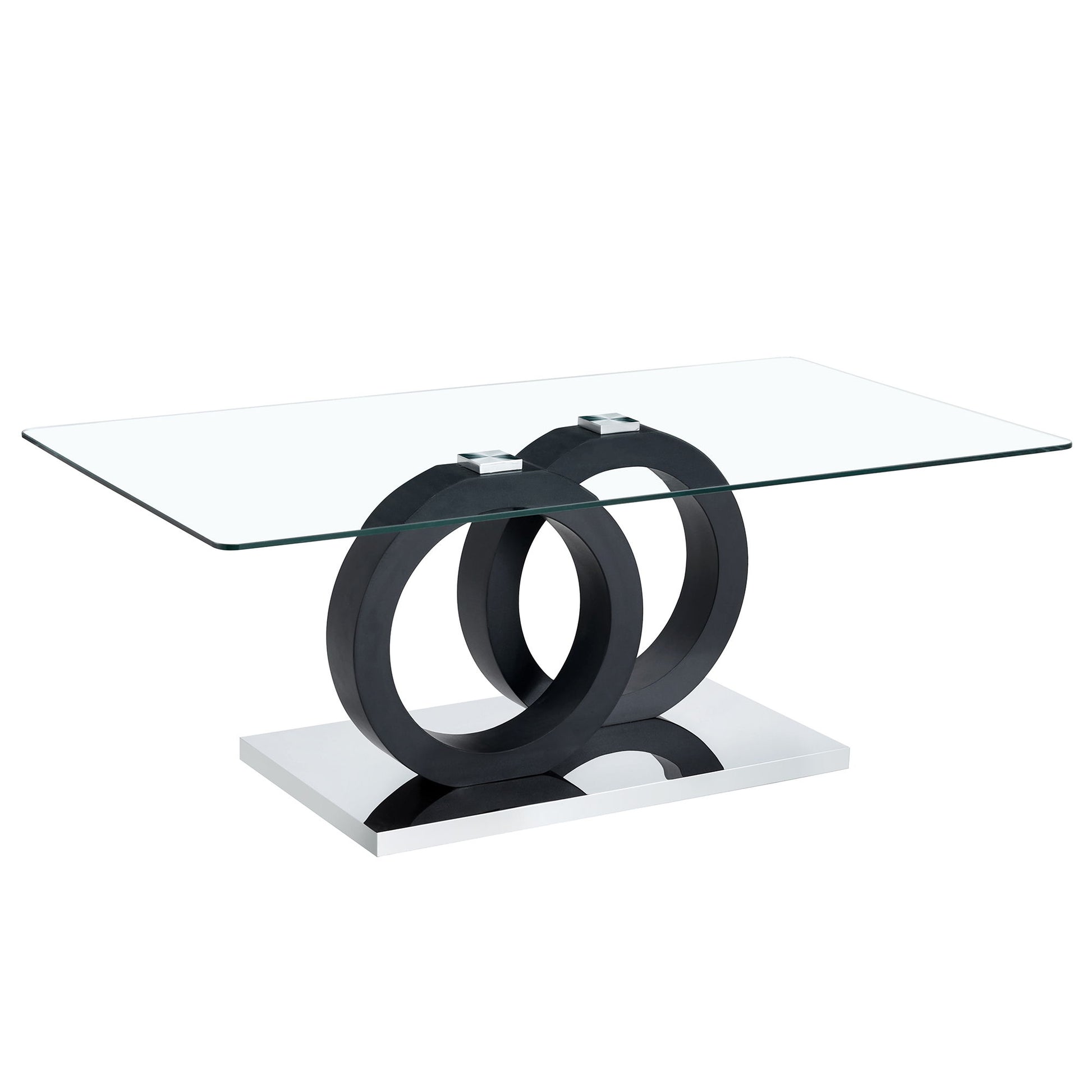 Contemporary Style Glass Top Coffee Table