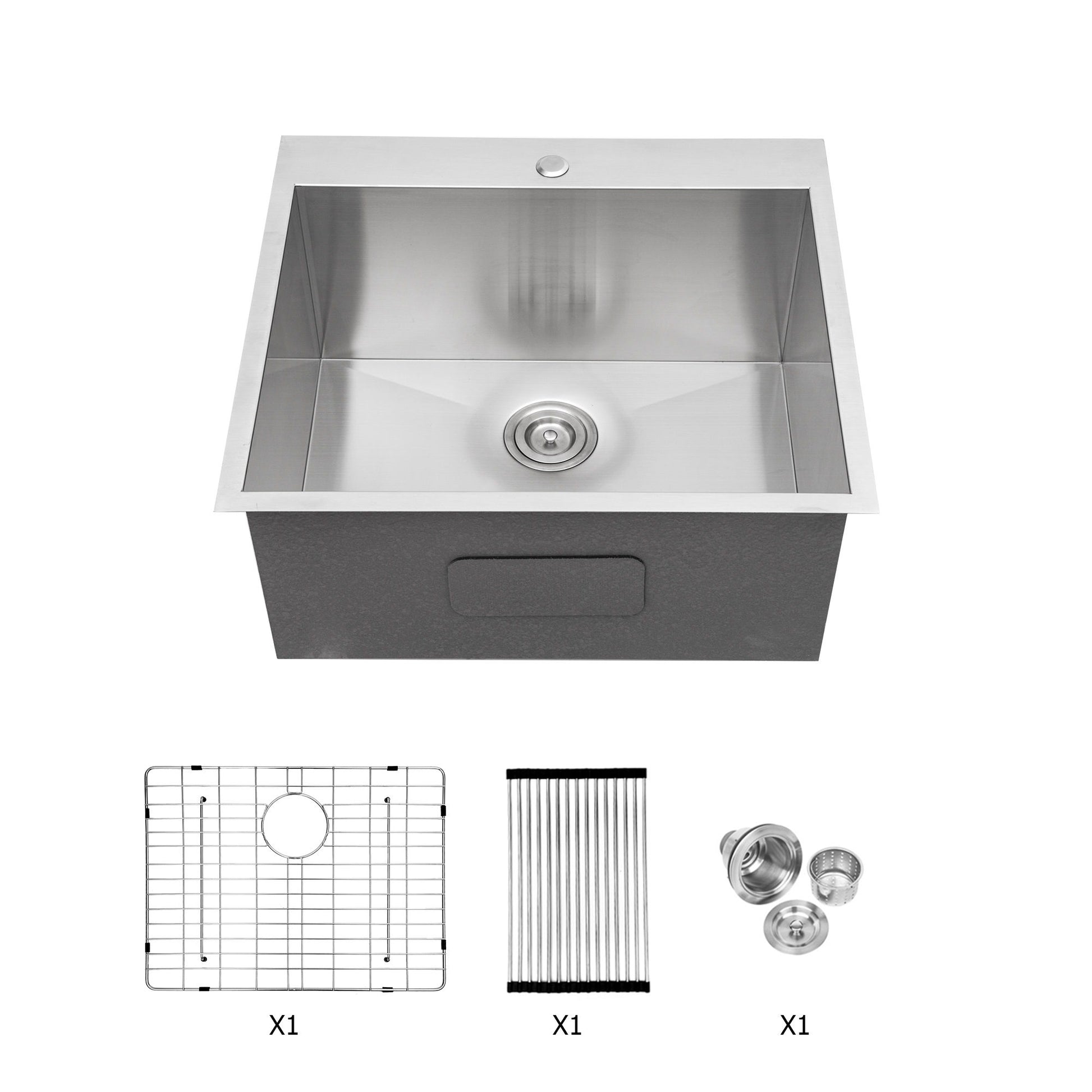 Stainless Steel Drop In Kitchen Sink, Topmount