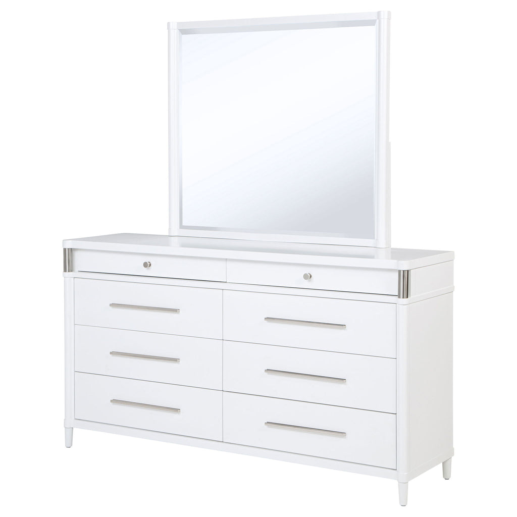 Robinson - 8 Drawer Dresser With Mirror - White