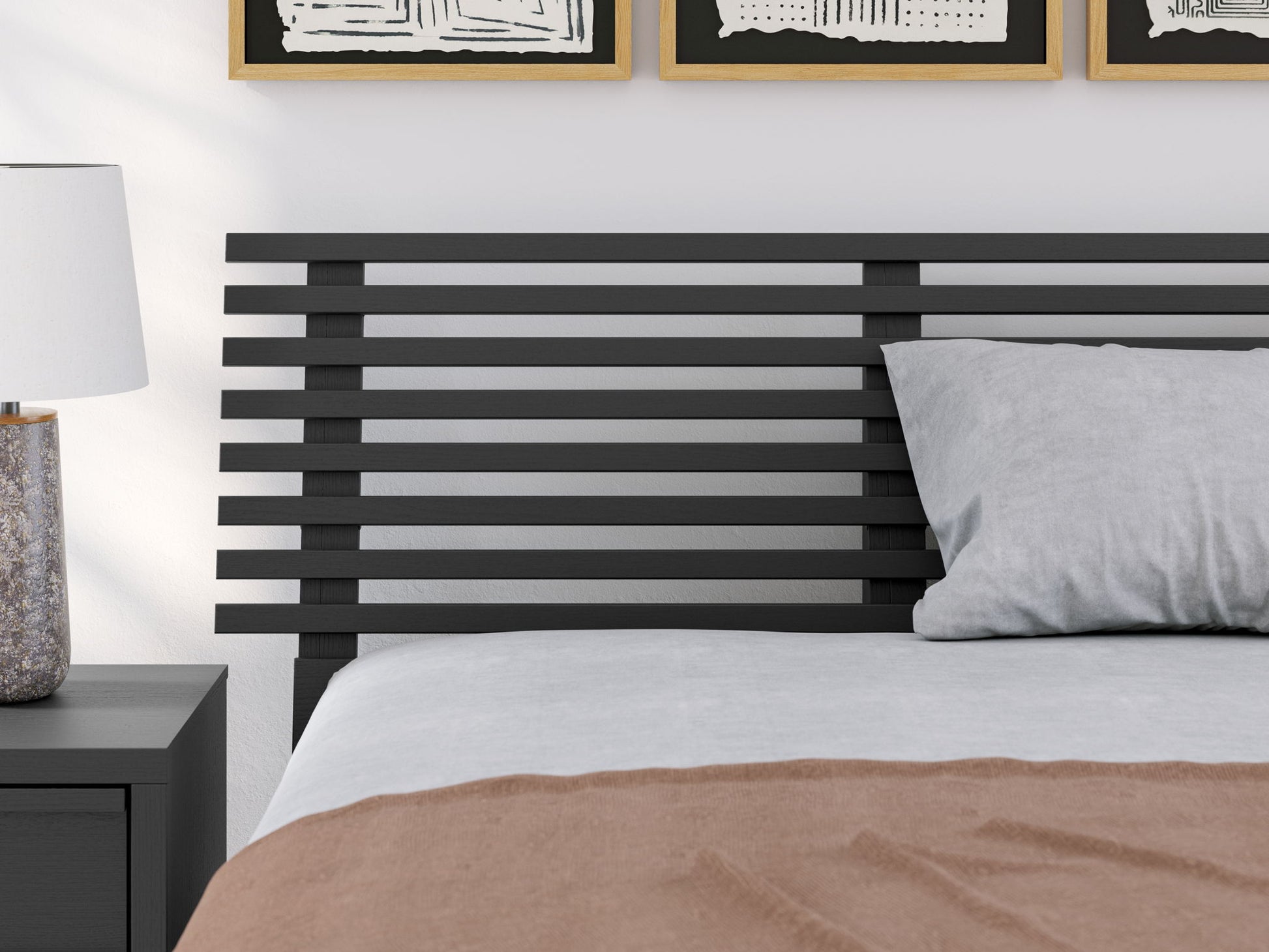 Danziar - Full Slat Headboard - Black