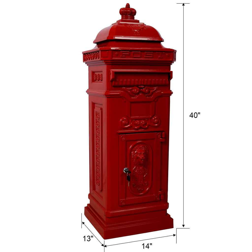 Mailboxs Residential Large-Capacity Letter Box, Rainproof Postbox Statue