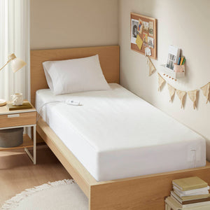 Nonwoven - Twin Heated Mattress Pad - White