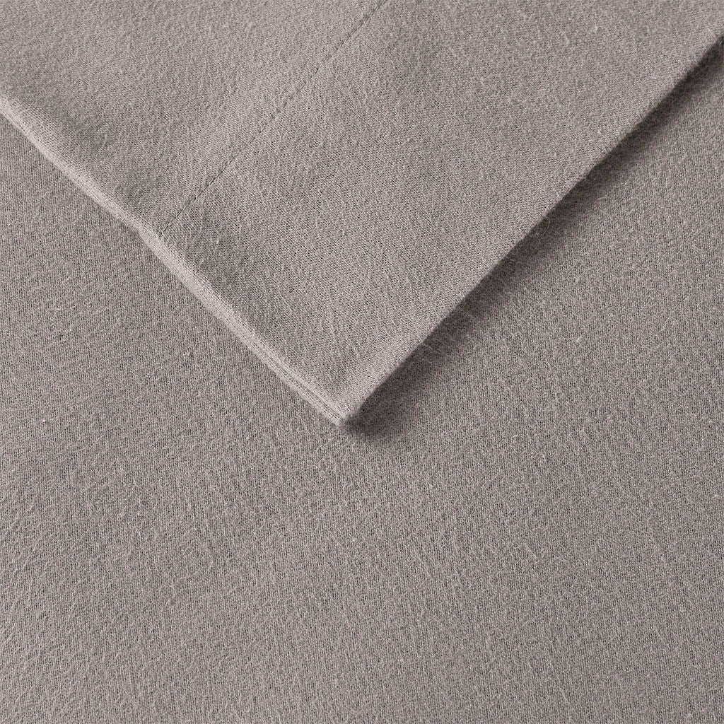 Cozy Flannel - Queen Sheet Set - Gray Solid