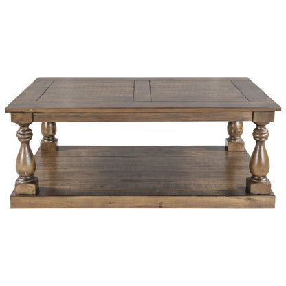 Gewnee - Rustic Coffee Table - Walnut