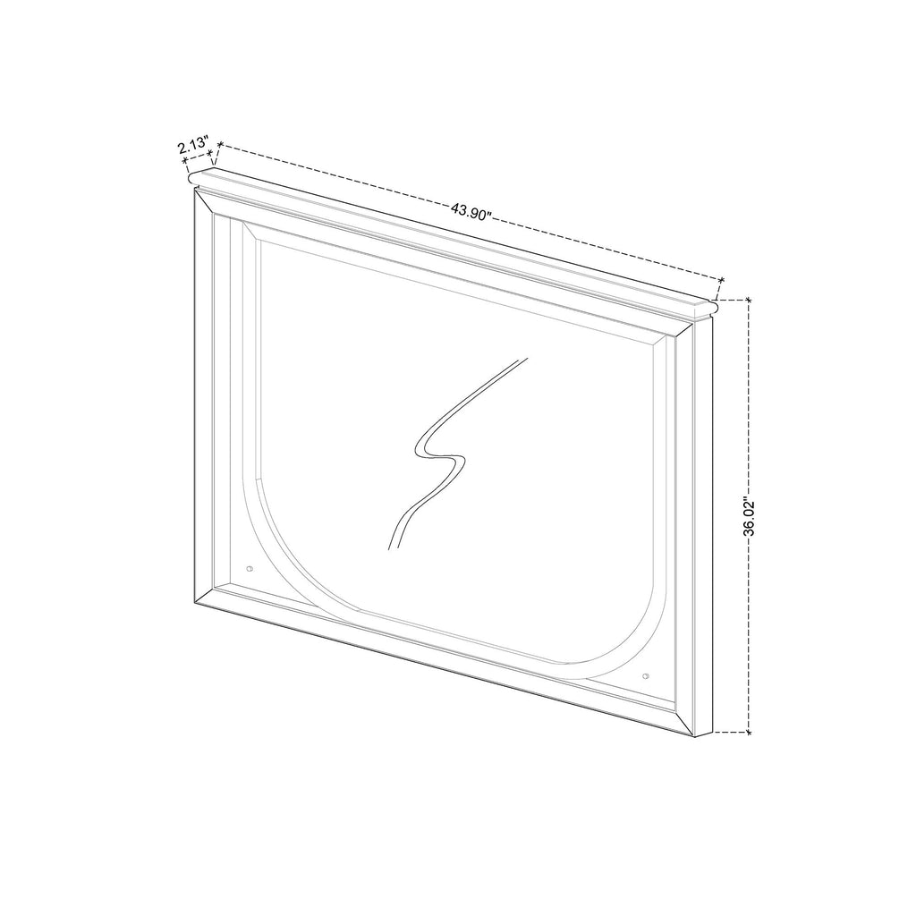 Uriuni - Large Scale Mirror With LED Light - Off White