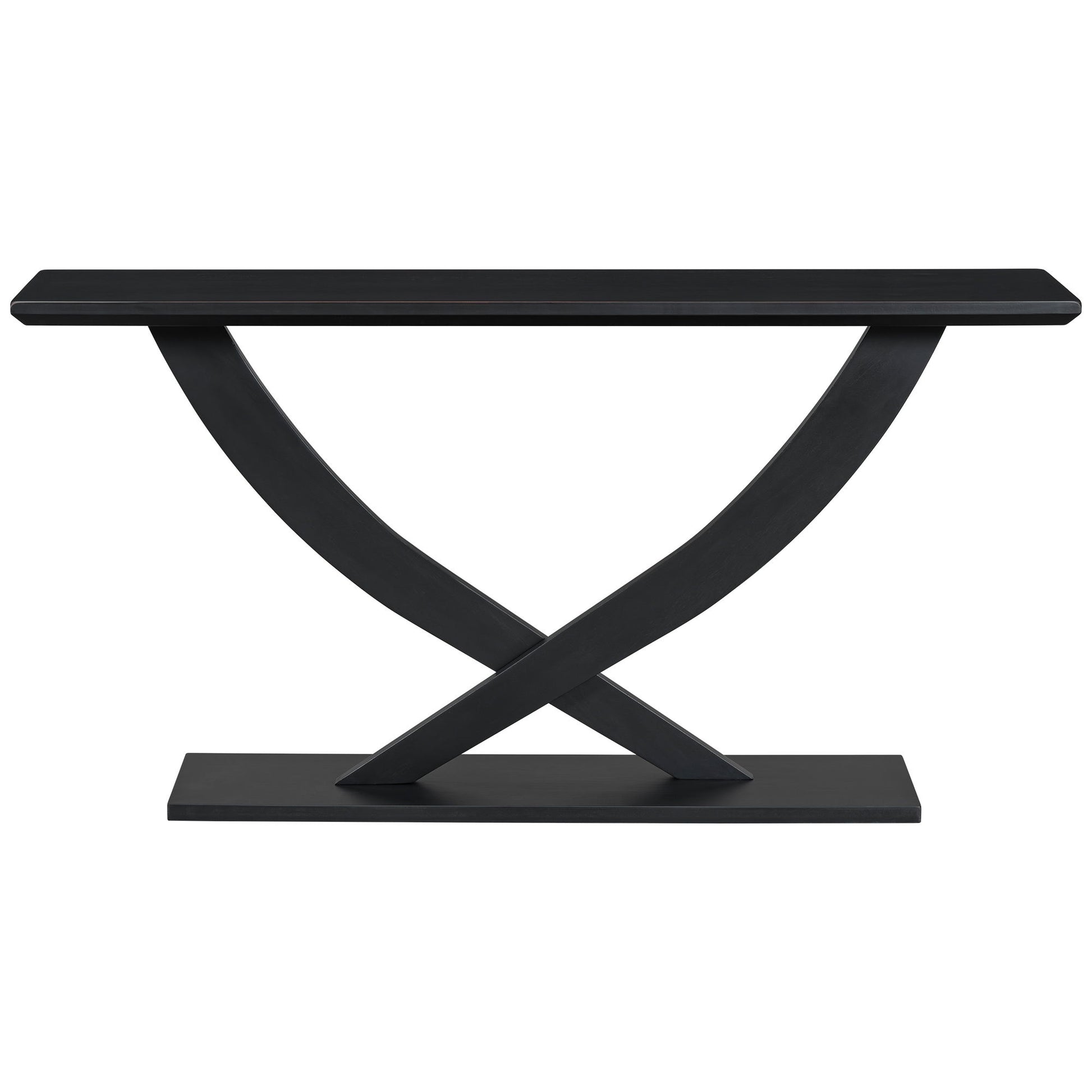 Console Table With Cross Leg Base And Reinforced Support Plate