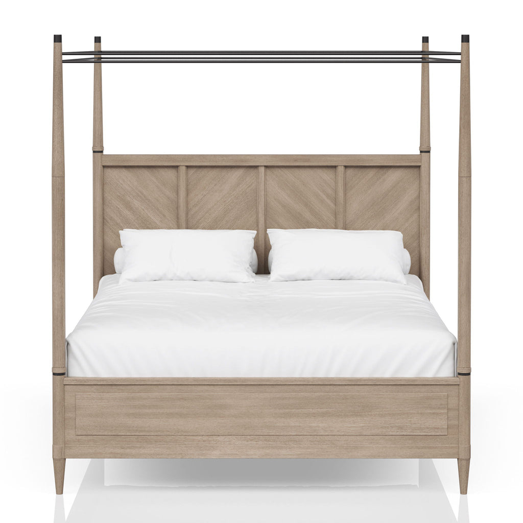 Transitional Styling Canopy Bed