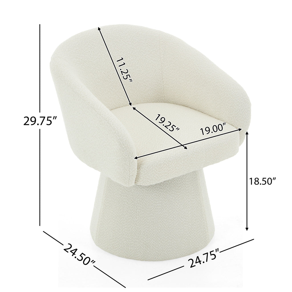 Modern Swivel Accent Chair With Ergonomic Barrel Design