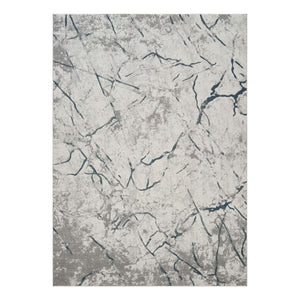 Geometrix - 7'10" X 10'6" Area Rug, Geometric 3D Effect - Ivory / Gray