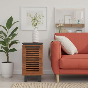 Chairside Table - Black / Bourbon