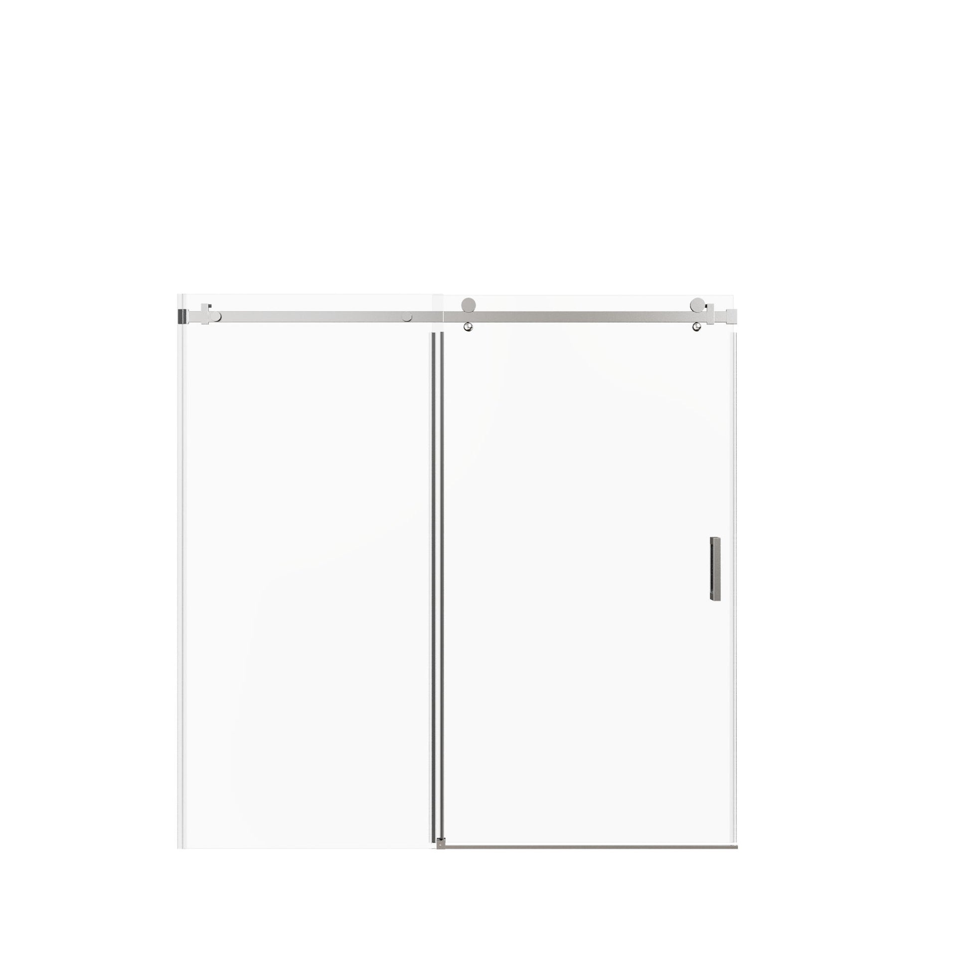 Frameless Single Sliding Shower Door, Sgcc Tempered Glass, Reversible